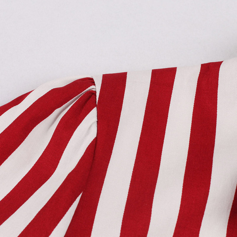 Striped button vintage dress
