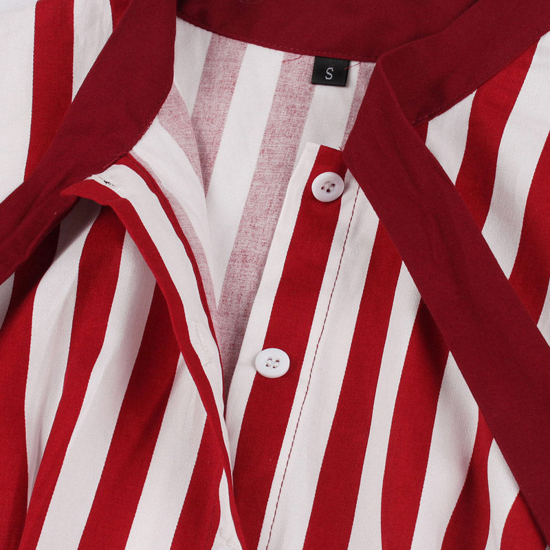 Striped button vintage dress