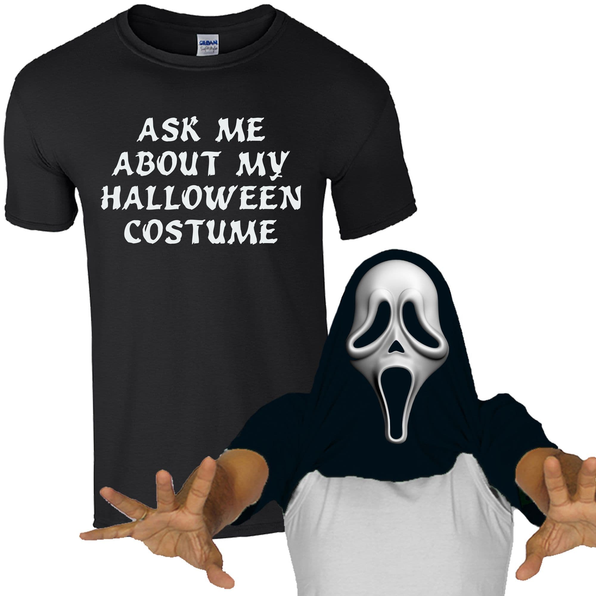 Ask Me About My Halloween Costume Scream Mask T-Shirt