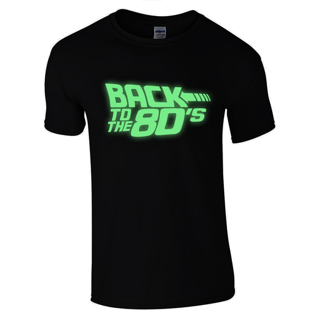 Back To The 80's Glow In The Dark Print T-shirt