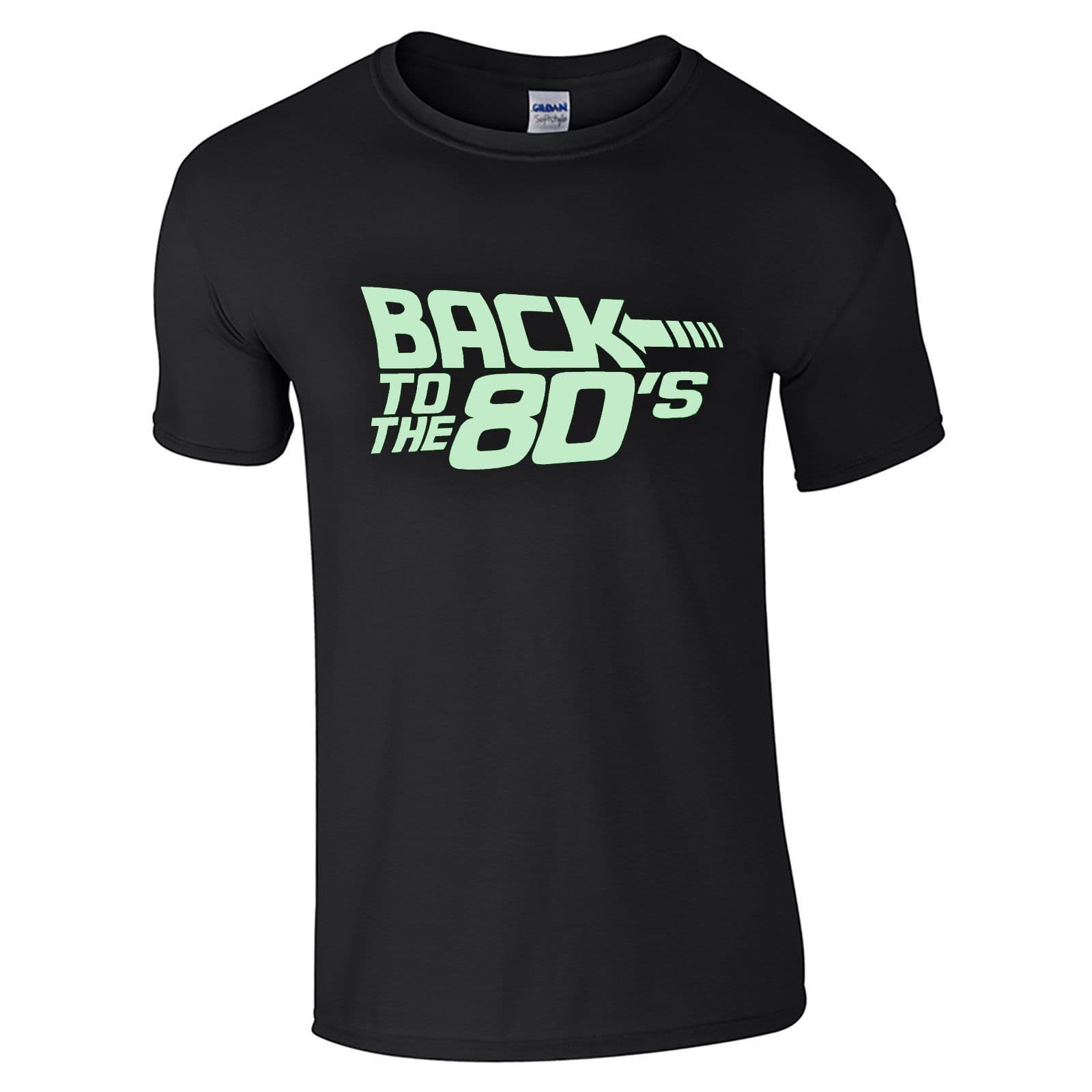 Back To The 80's Glow In The Dark Print T-shirt