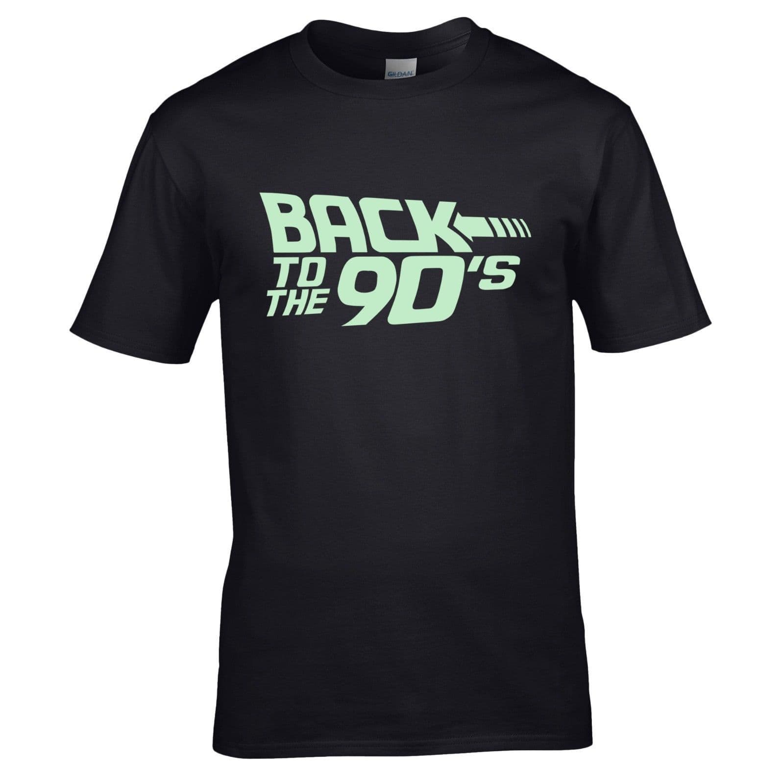 Back To The 90's T-Shirt - Fancy Dress Glow in the Dark Print Love 90s Party Top