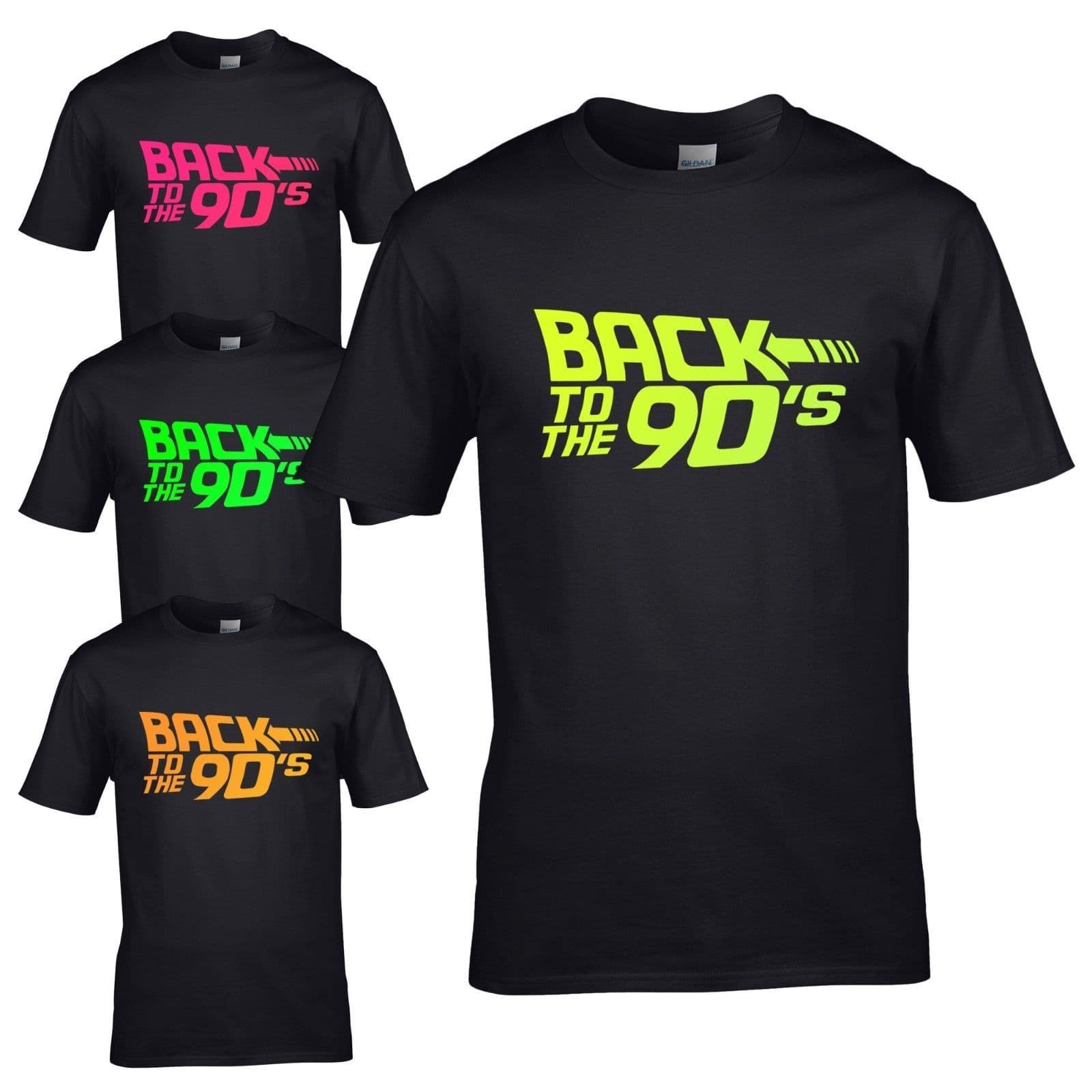 Back To The 90's T-Shirt - Fancy Dress Neon Print Love 90s Party Dance Club Top