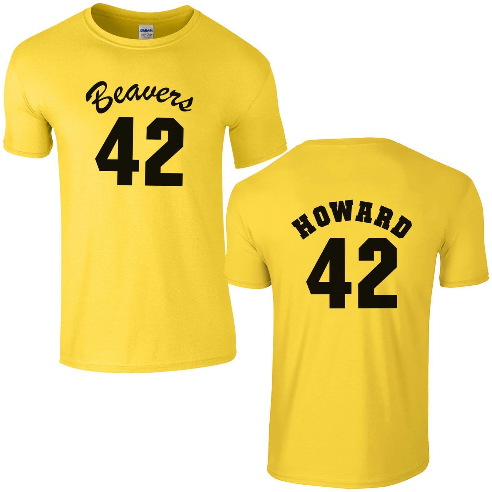 Beavers 42 Basketball T-Shirt - Fancy Dress Costume Howard Teen Wolf Mens Top