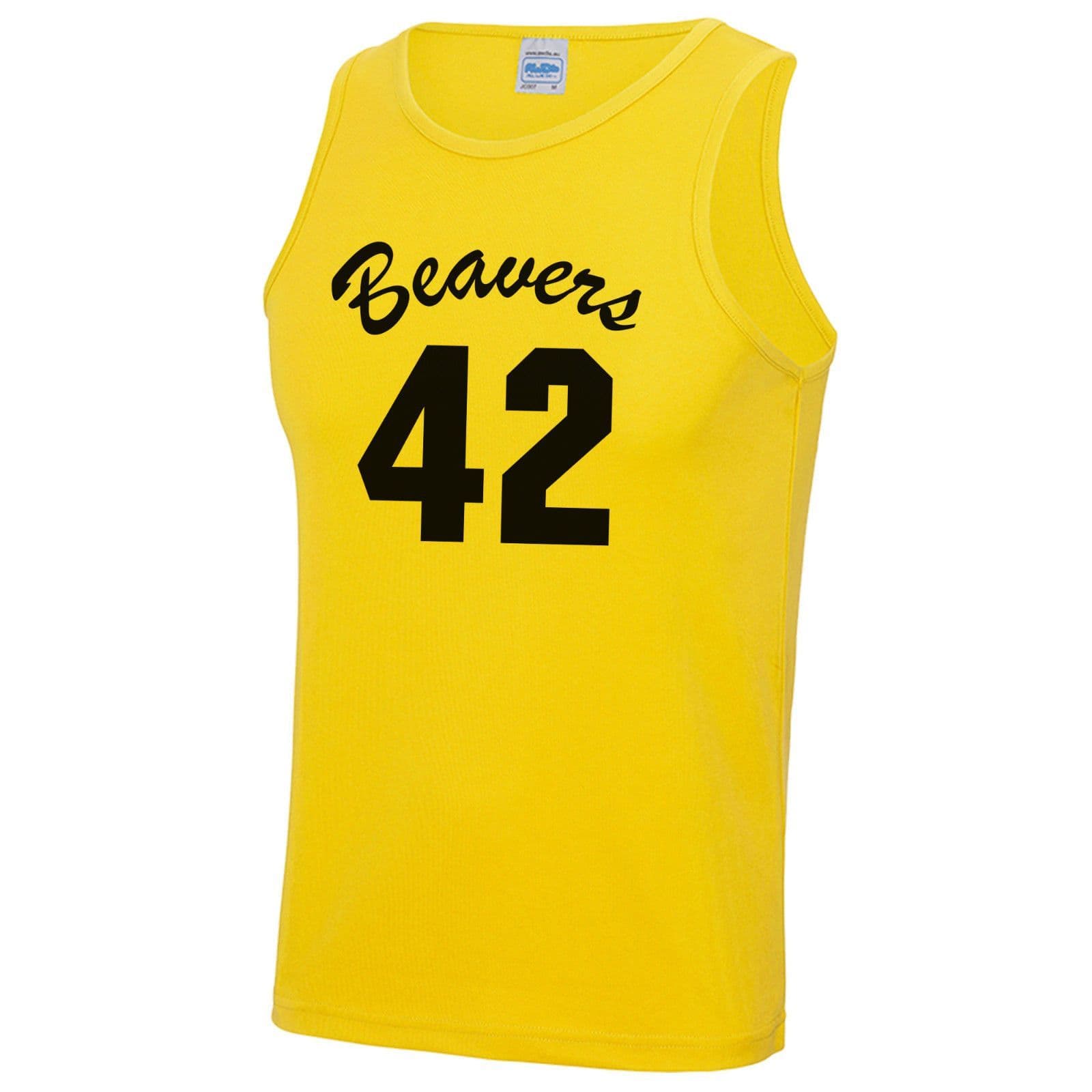 Beavers 42 Basketball Vest Top - Fancy Dress Costume Howard Teen Wolf Mens Top