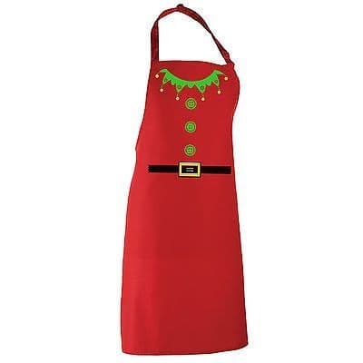 Christmas Elf Suit Apron - Cute Santa's Little Helper Funny Xmas Cook Chef