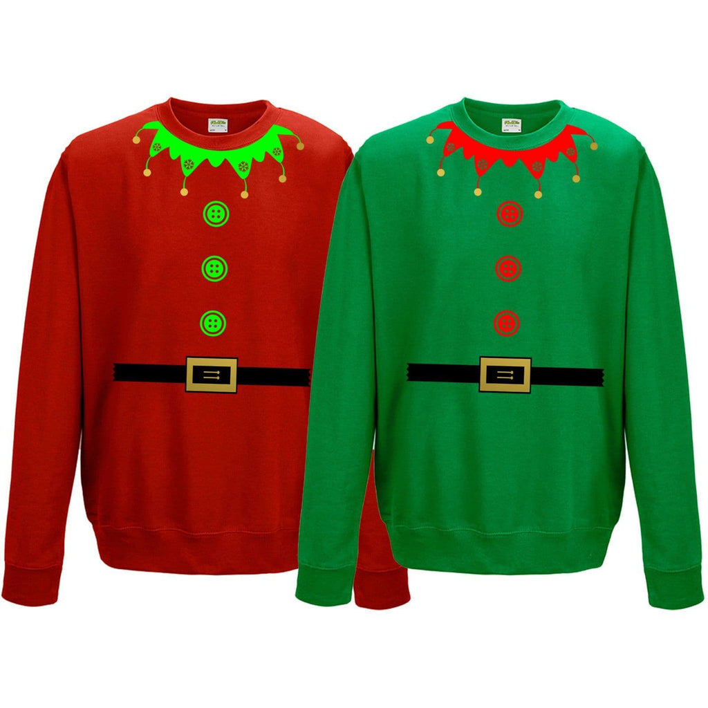 Christmas Elf Suit Sweatshirt - Cute Santa's Little Helper Funny Gift Jumper Top