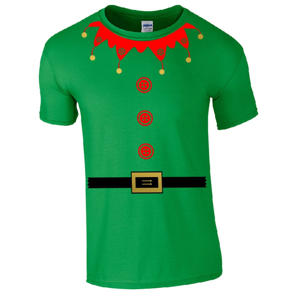 Christmas Elf Suit T-Shirt - Cute Santa's Little Helper Funny Gift Kids Mens Top