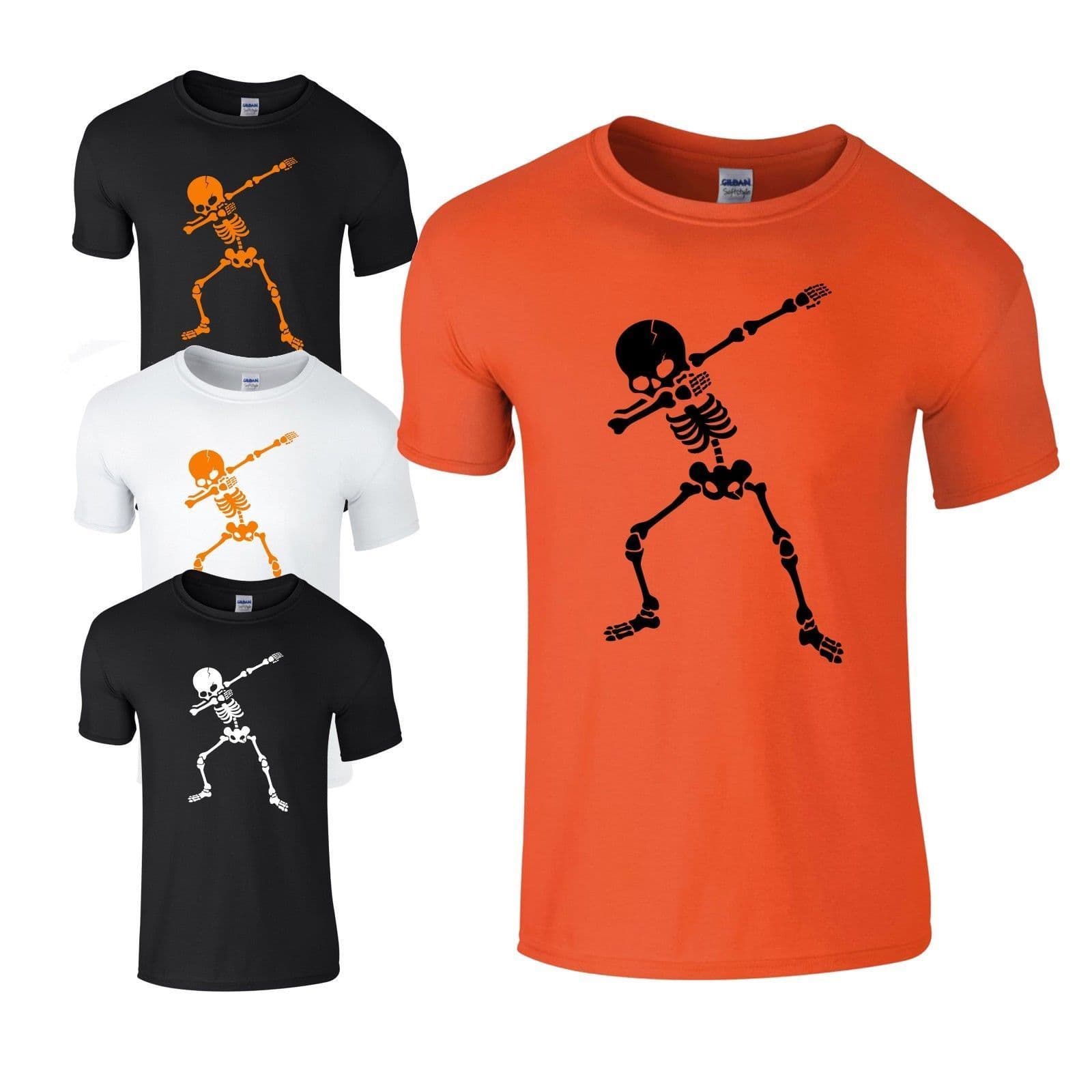 Dabbing Skeleton Kids T-shirt - Halloween  Scary Kids Costume Fancy Dress Top