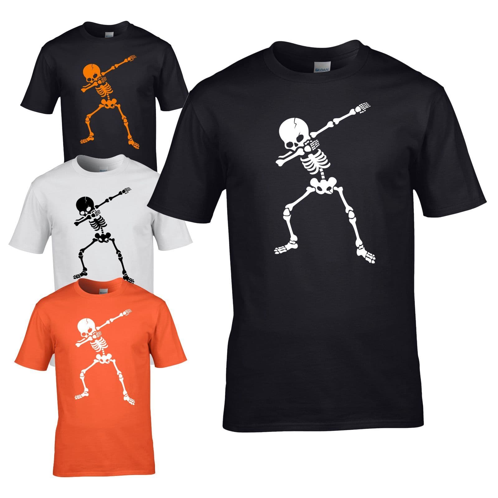 Dabbing Skeleton Mens T-shirt - Halloween Scary Mens Costume Fancy Dress Top