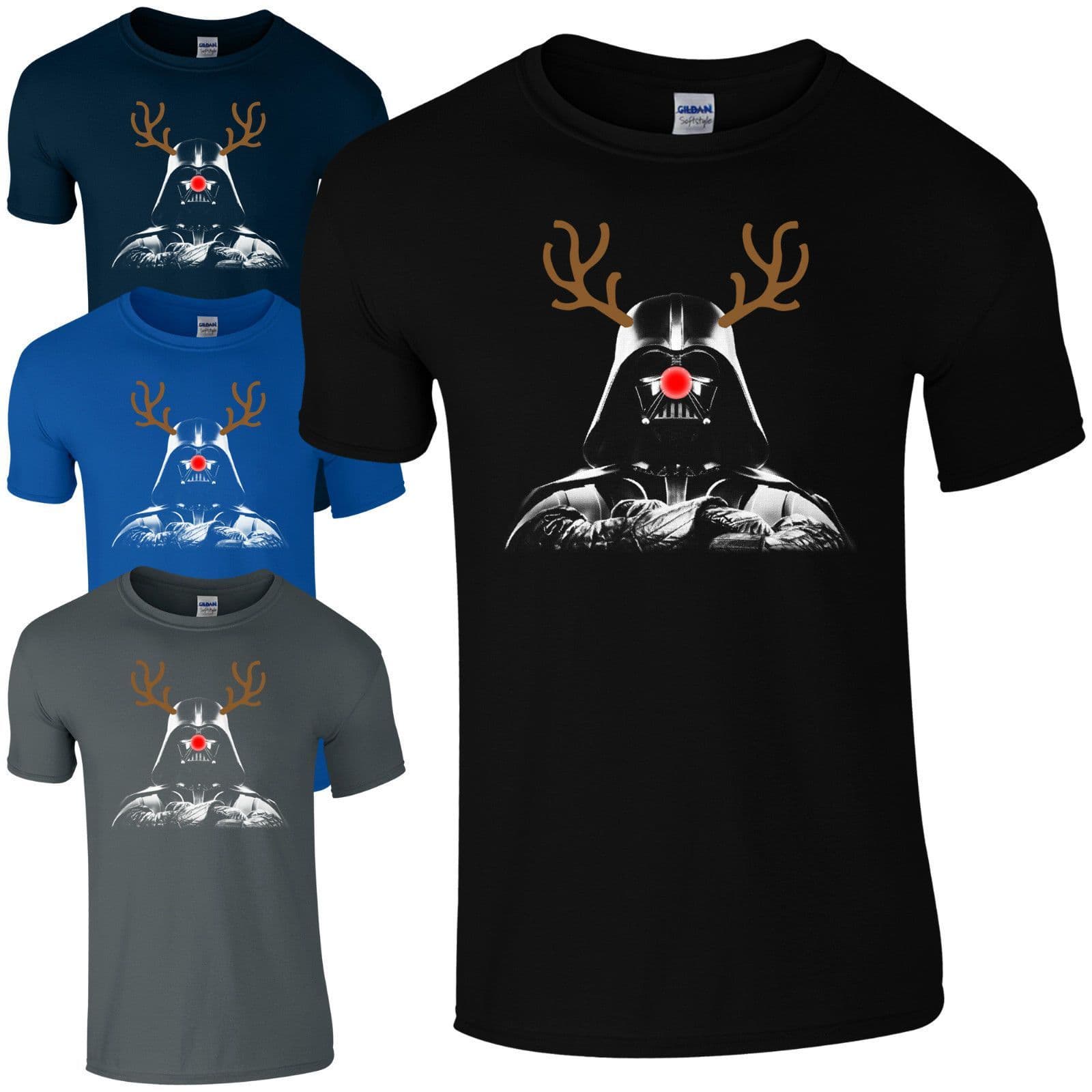 Darth Vader Rudolph Reindeer T-Shirt Funny Star Wars Christmas Kids Men Gift Top