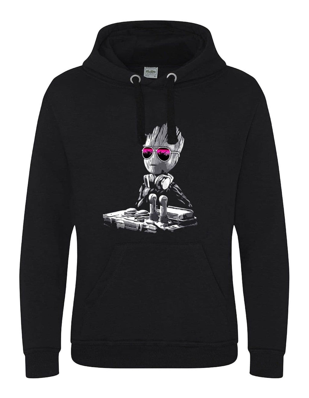 DJ Baby Groot Unisex Hoodie - Headphones Music Guardians Party Mixing Decks
