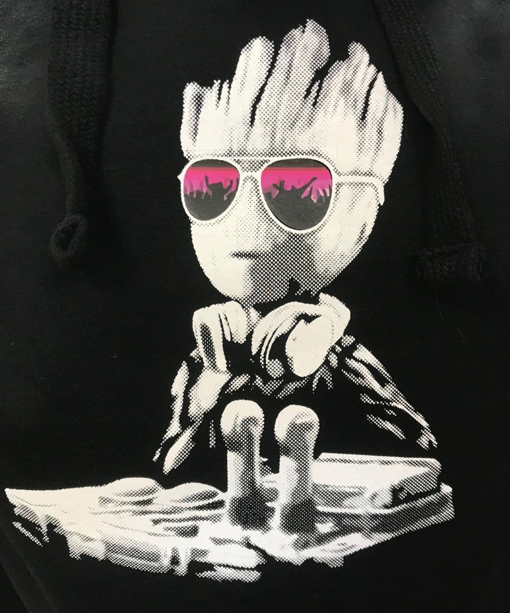 DJ Baby Groot Unisex Hoodie - Headphones Music Guardians Party Mixing Decks