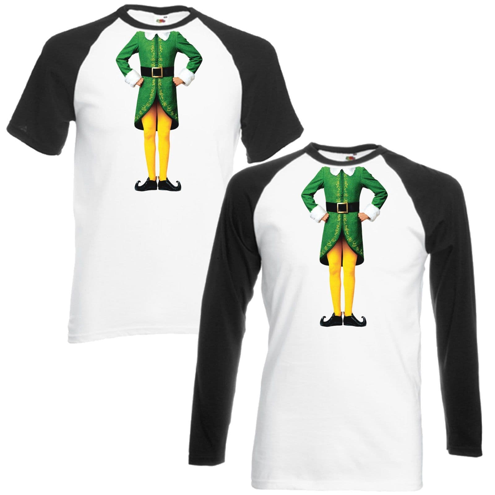 Elf Body Baseball T-Shirt - Christmas Humour Funny Buddy Festive Gift Mens Top