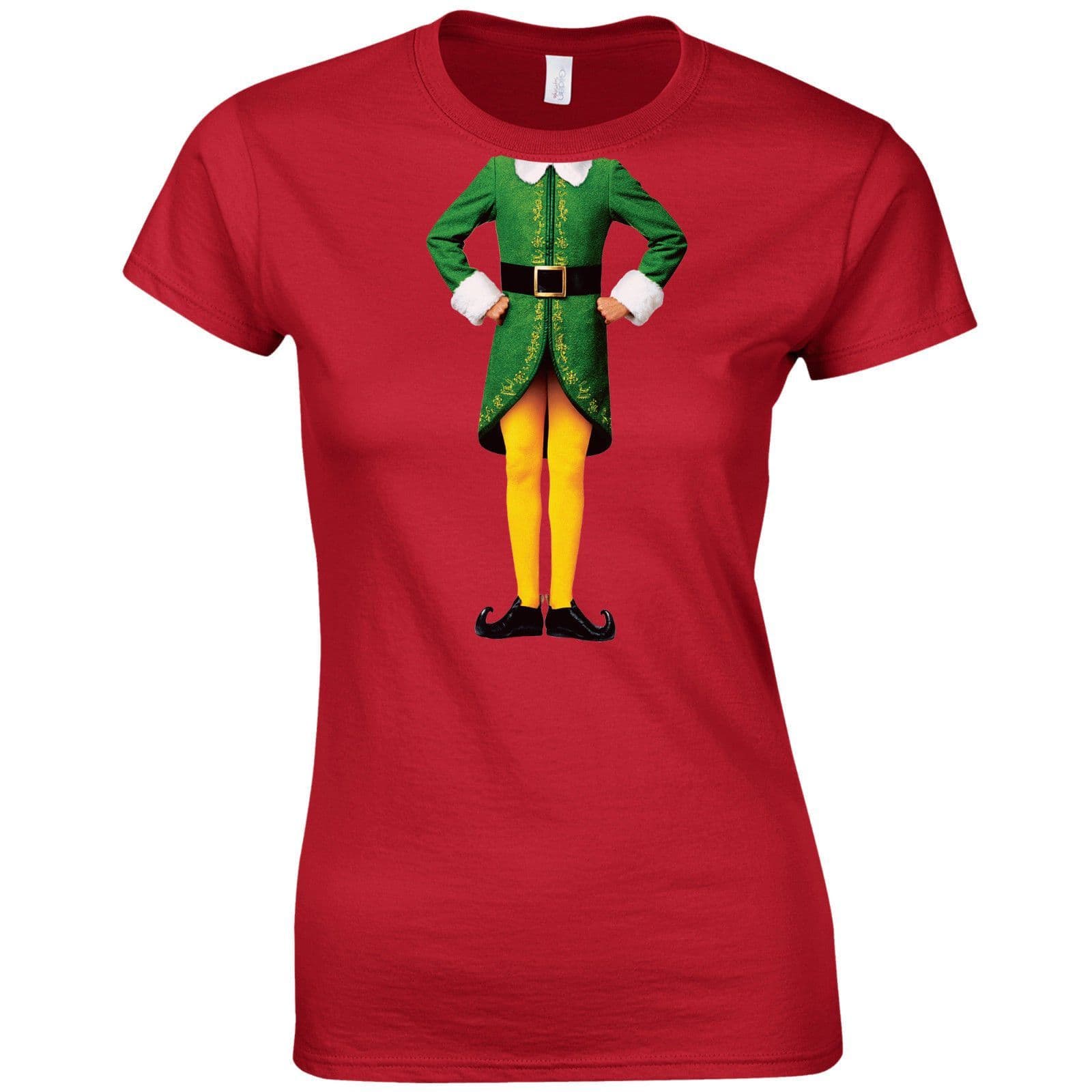 Elf Body Ladies Fitted T-Shirt - Cute Christmas Humour Funny Buddy Gift Top