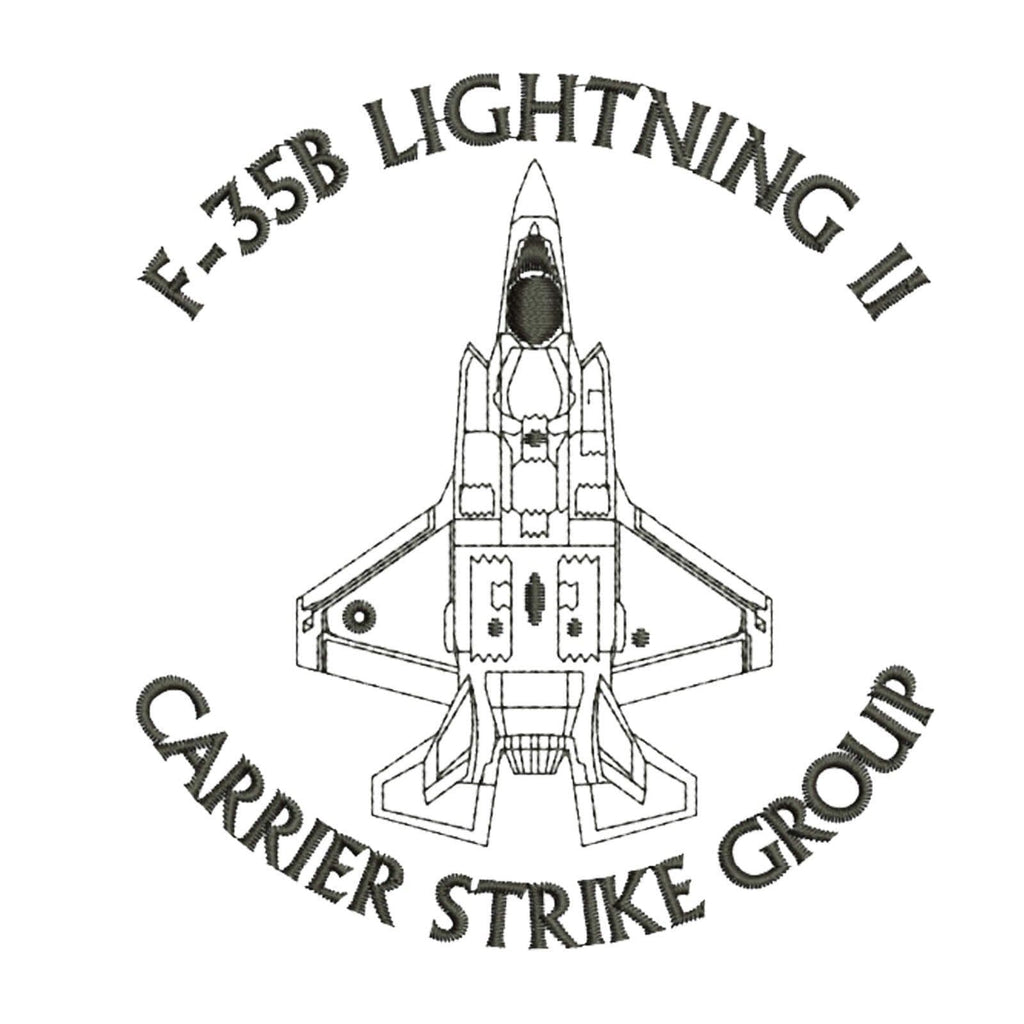 F-35B Lightning II Carrier Strike Group F35 Aircraft Embroidered Polo T-shirt