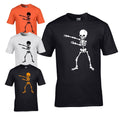 Flossing Skeleton Mens T-shirt - Halloween Scary Mens Costume Fancy Dress Top
