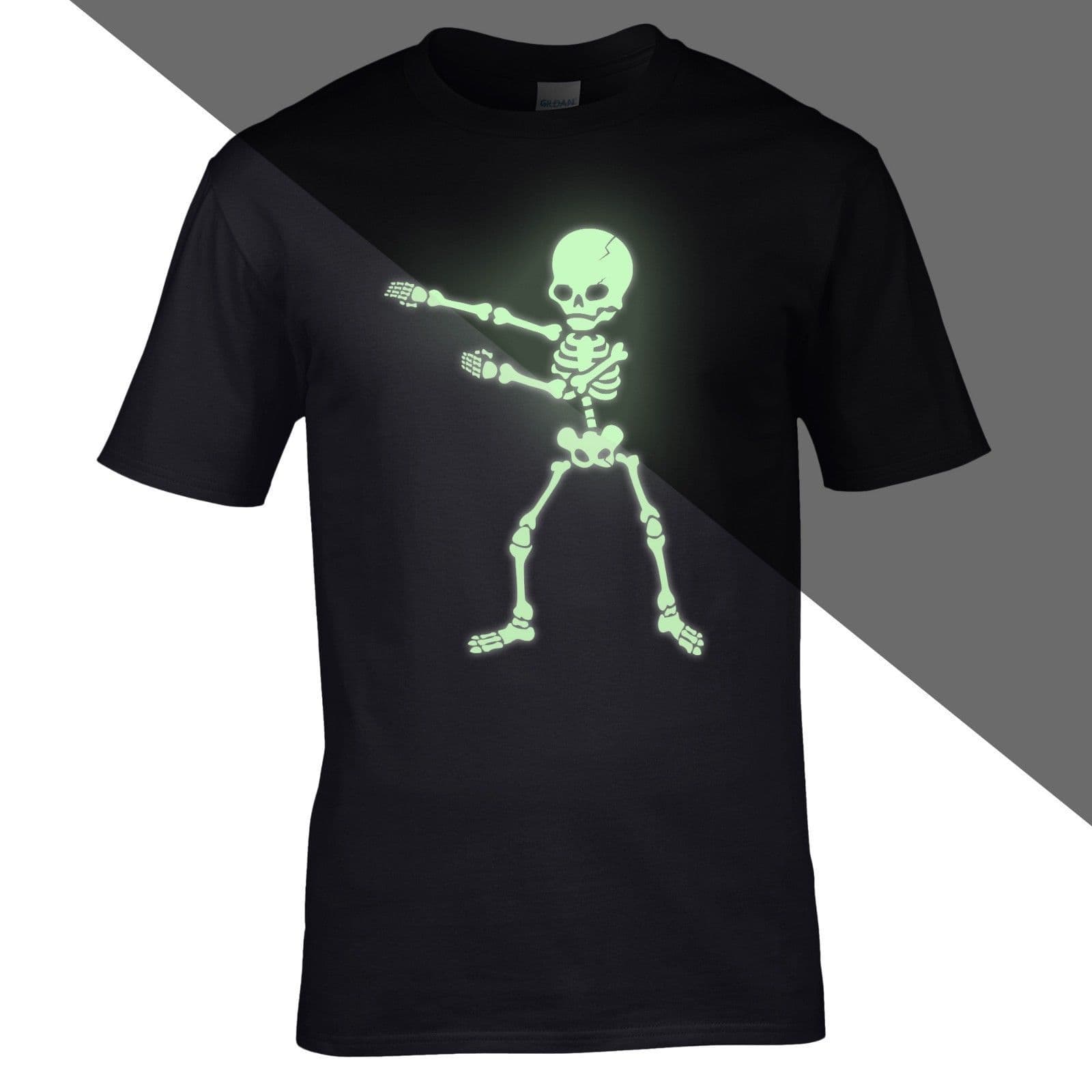 Flossing Skeleton Mens T-shirt - Halloween Scary Mens Costume Fancy Dress Top