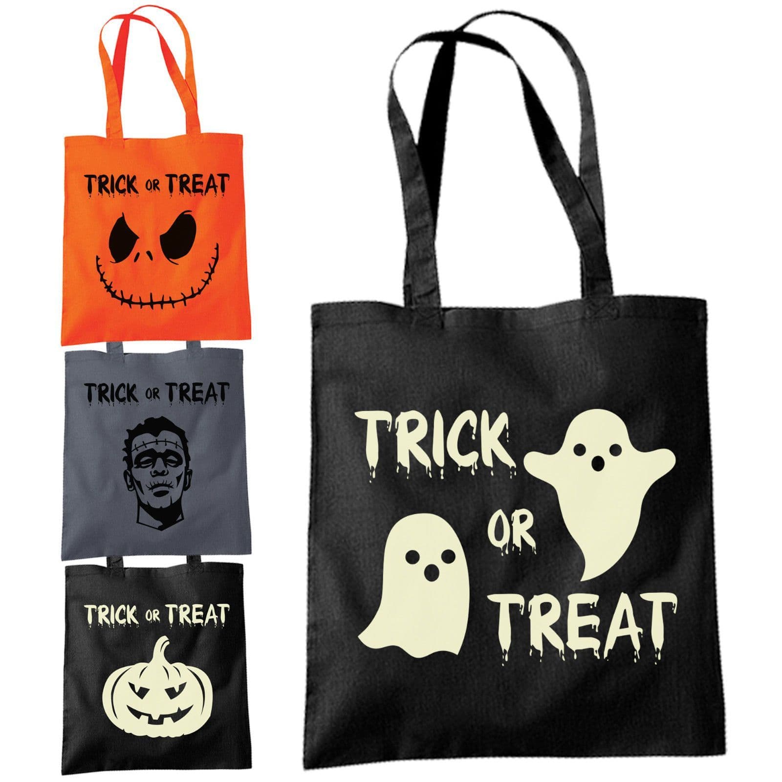 Halloween Shopper Tote Bags - Various Trick or Treat Designs Fashion Sweets Bag