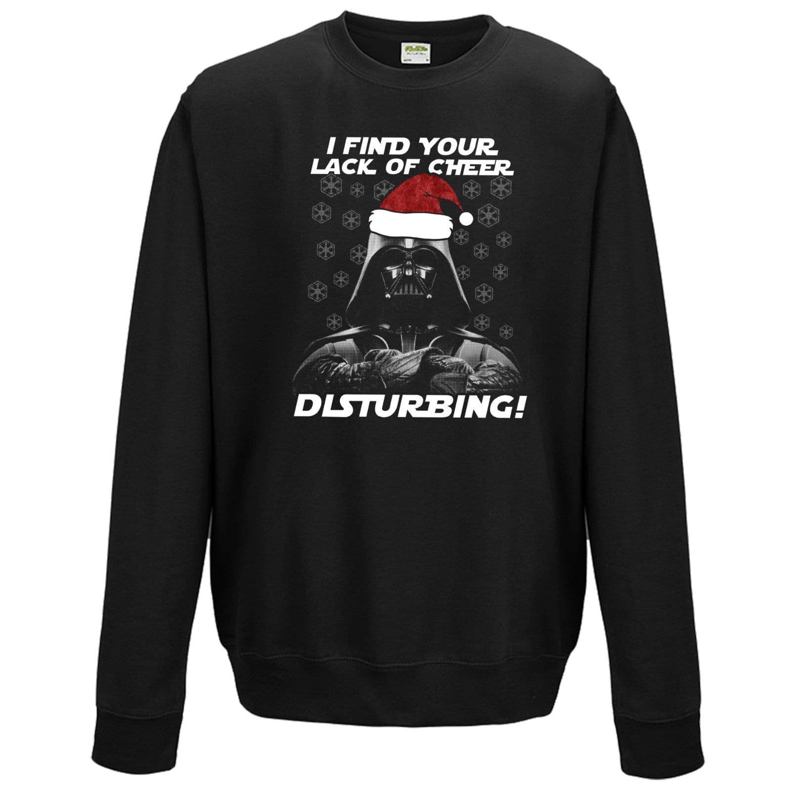 I Find Your Lack Of Cheer Disturbing Sweatshirt Darth Vader Santa Hat Christmas