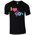 I Love The 1990s T-Shirt - Retro 90's Fancy Dress Pop Star Unisex Gift Party Top