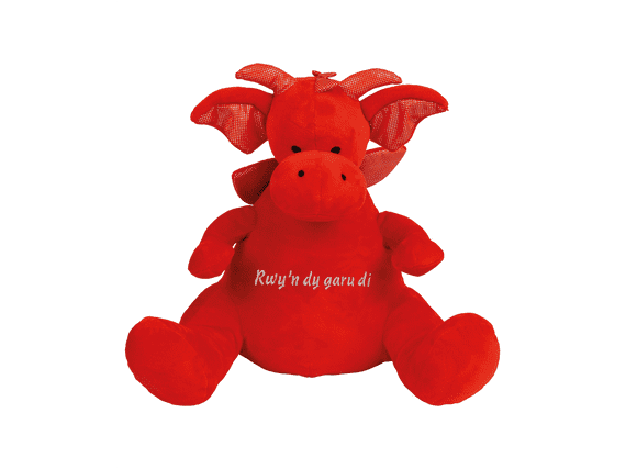I love you Rwyn dy garu di Embroidered Red Dragon