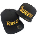 King Queen Pair Embroidered Rapper Cap Set