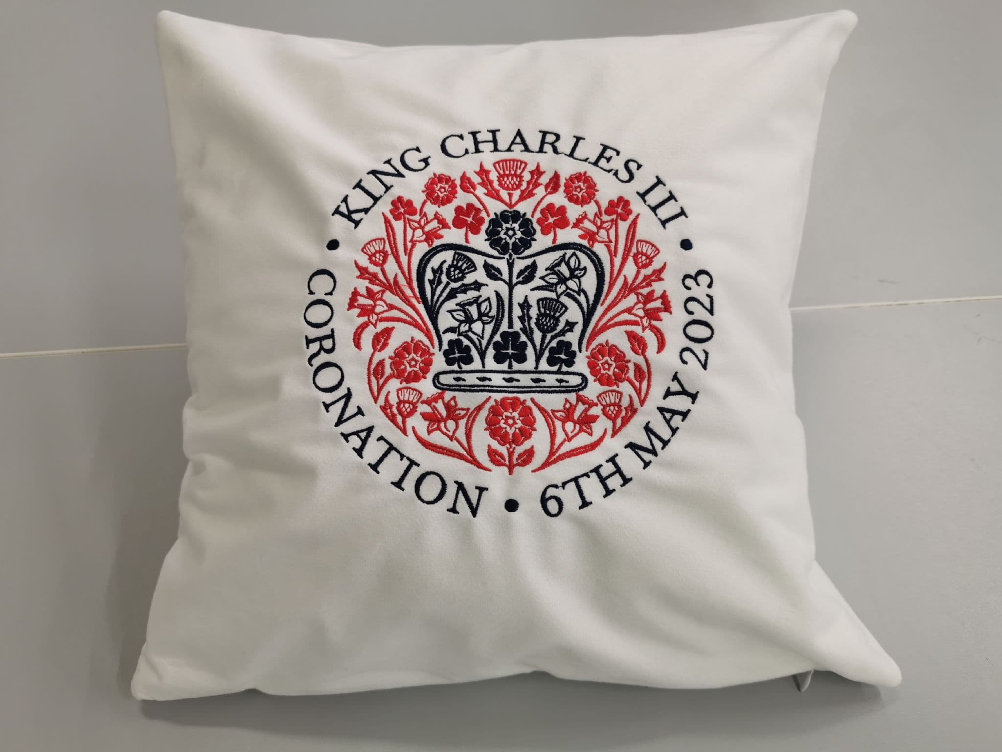 Limited Edition Embroidered Coronation Cushion Cover