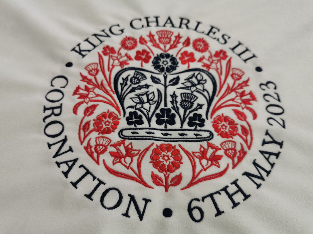 Limited Edition Embroidered Coronation Cushion Cover