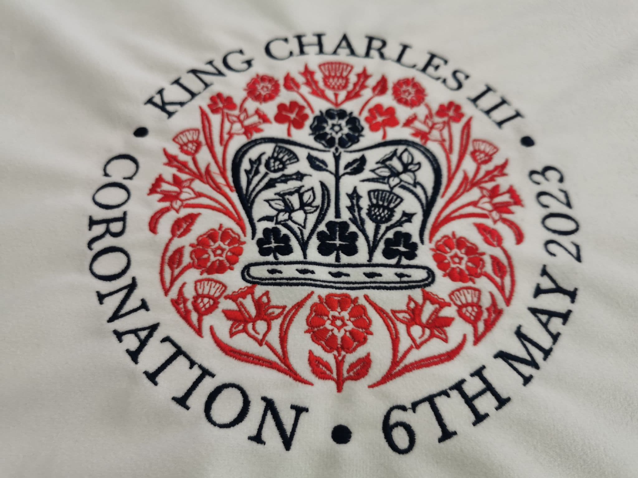 Limited Edition Embroidered Coronation Cushion Cover