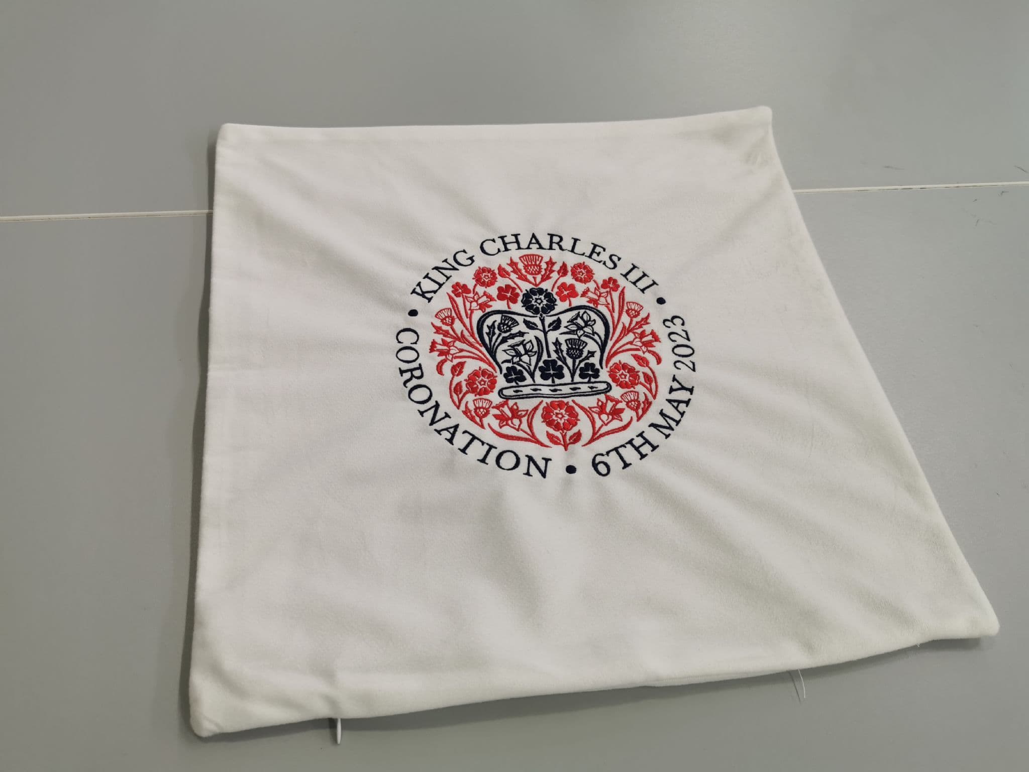 Limited Edition Embroidered Coronation Cushion Cover