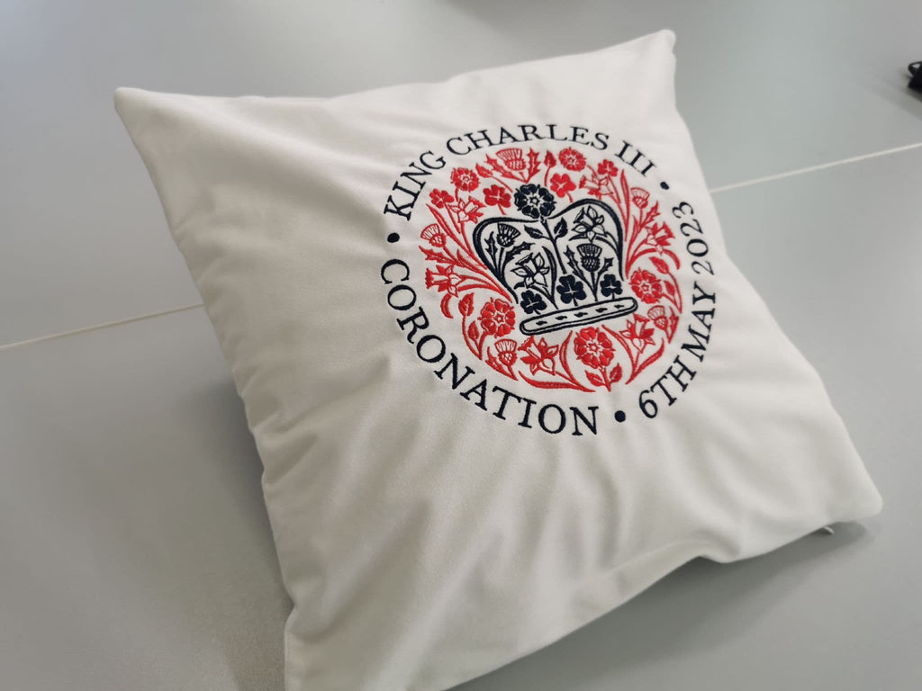 Limited Edition Embroidered Coronation Cushion Cover