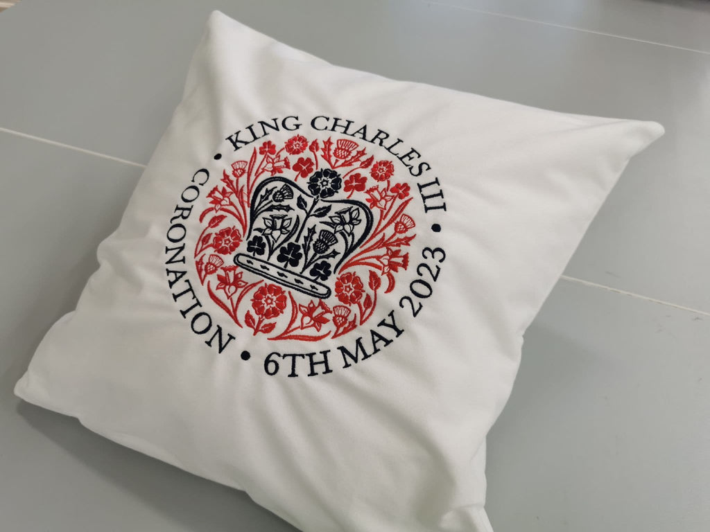Limited Edition Embroidered Coronation Cushion Cover