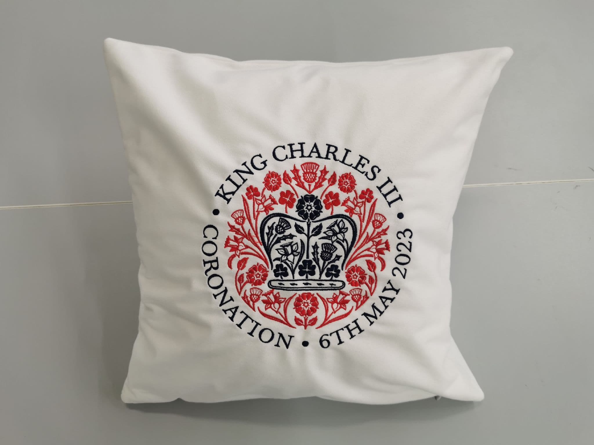 Limited Edition Embroidered Coronation Cushion Cover