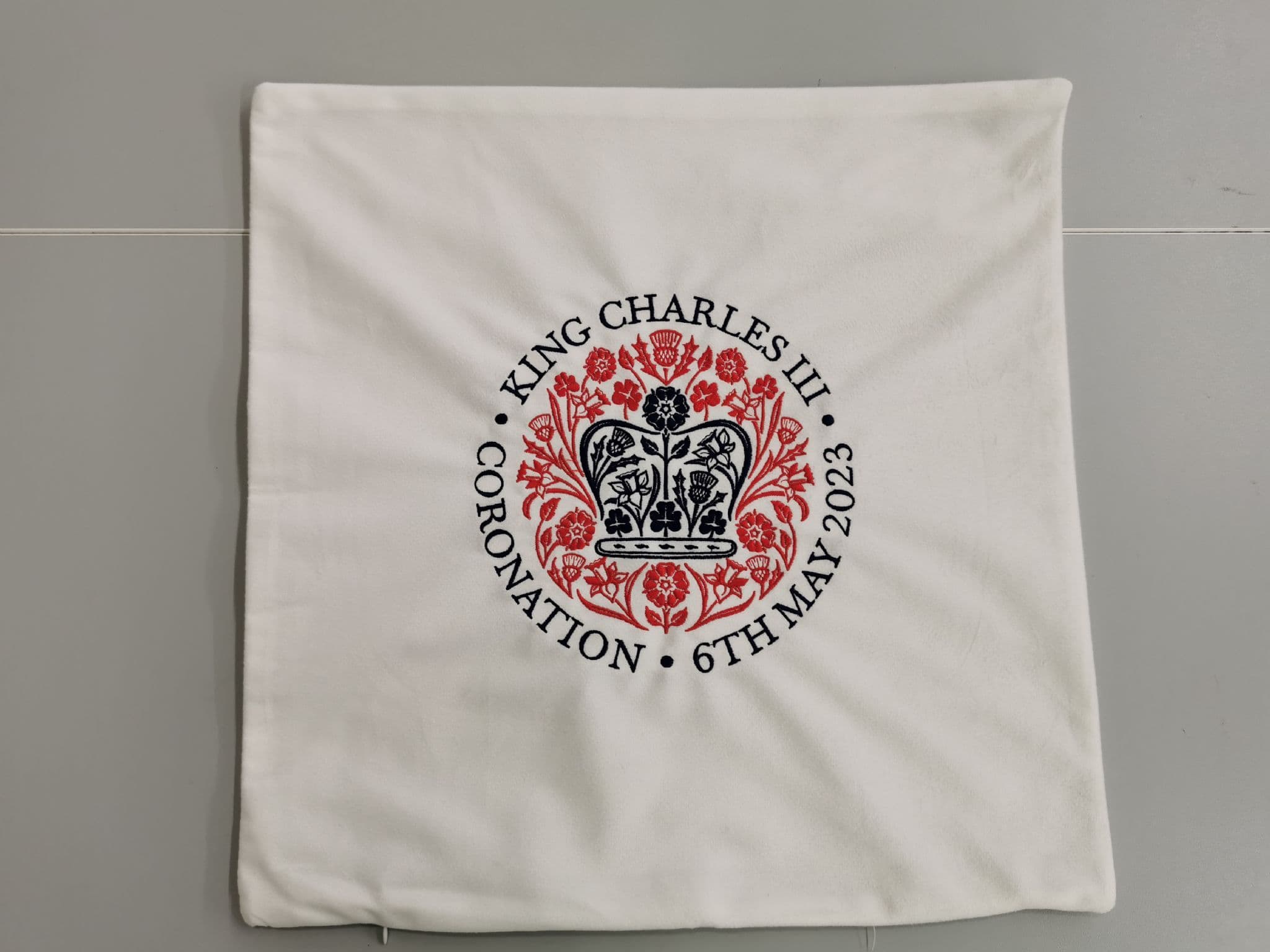 Limited Edition Embroidered Coronation Cushion Cover
