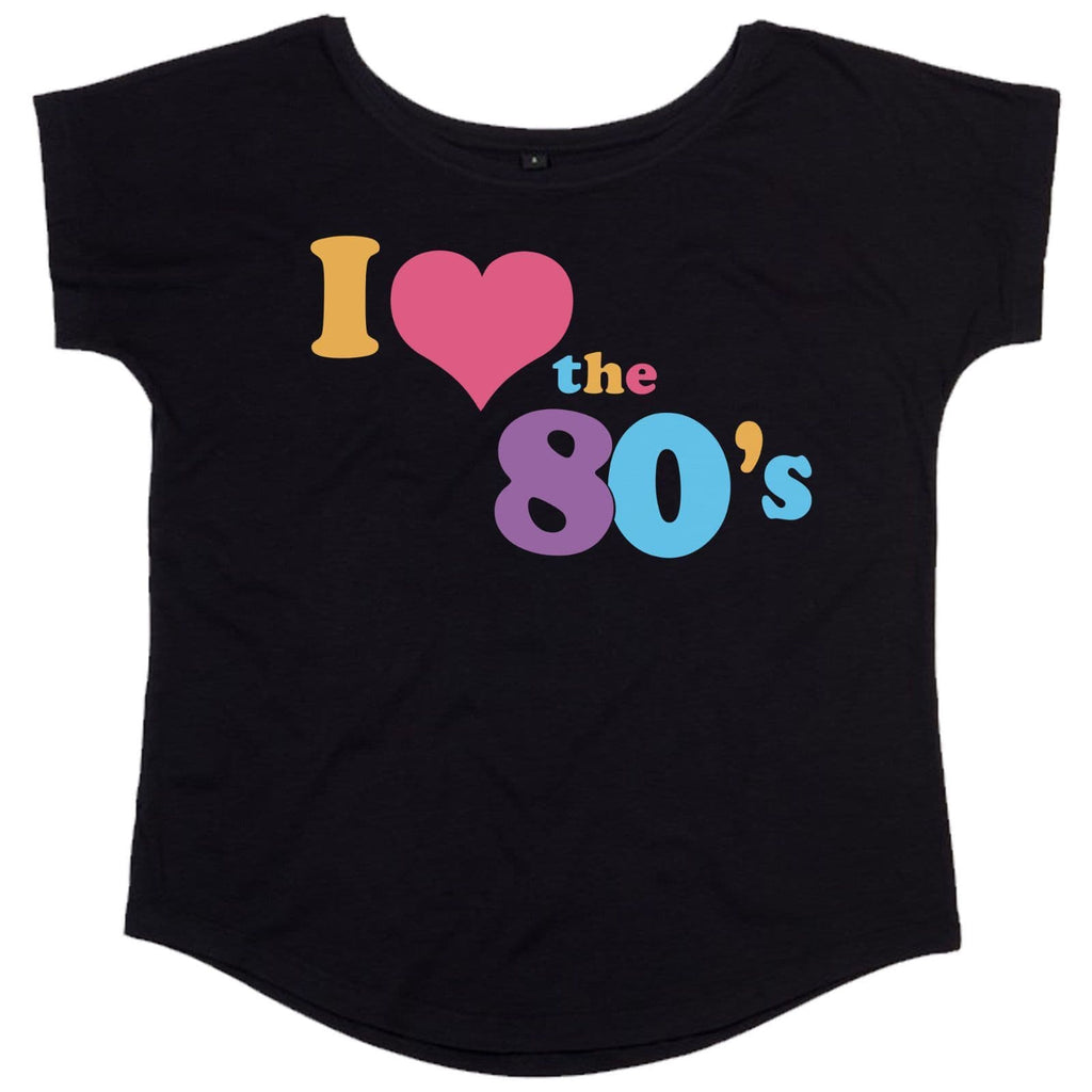 Loose Fit I Love The 80s Pop Star Ladies T-Shirt - Retro Fancy Dress Party Top
