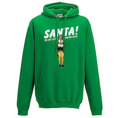 SANTA! I KNOW HIM! Hoodie Funny Buddy The Elf Inspired Christmas Gift Hoody Top