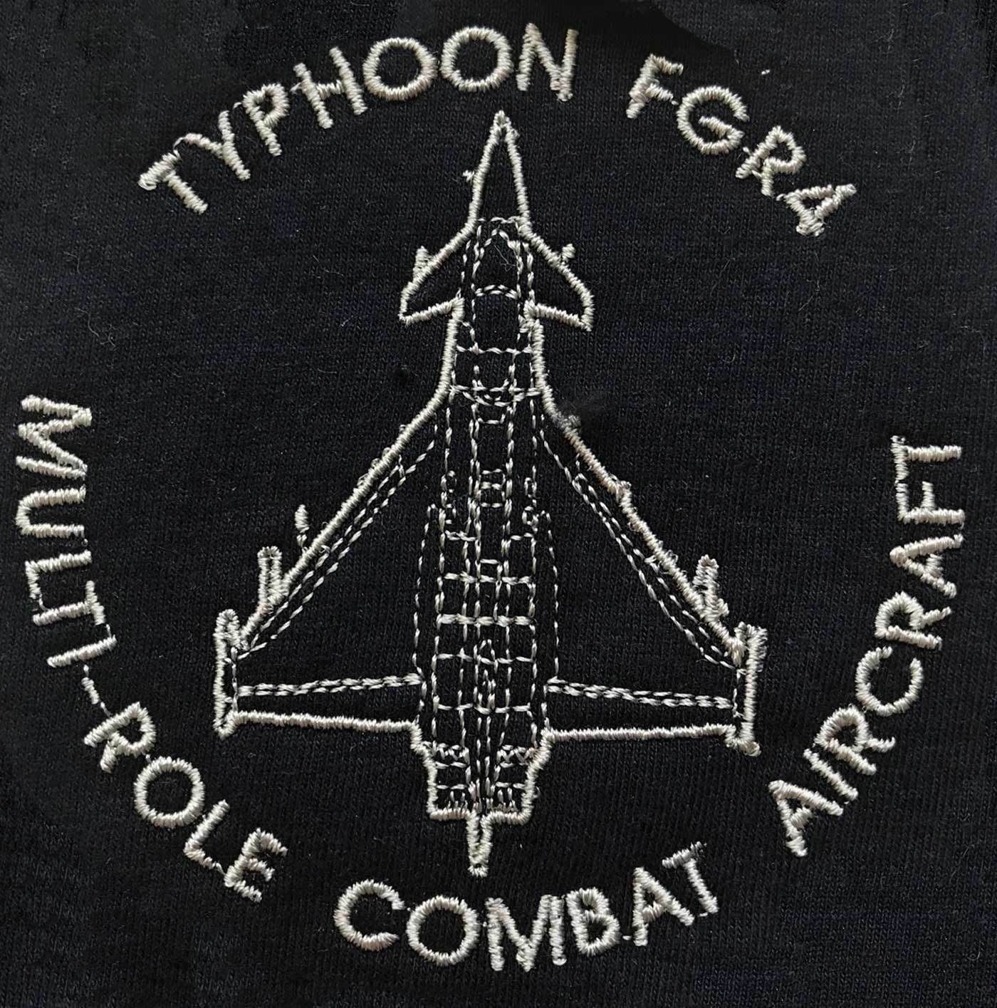 Tyhoon FGR4 RAF Multi-role Combat Aircraft Embroidered Blueprint Polo T-shirt