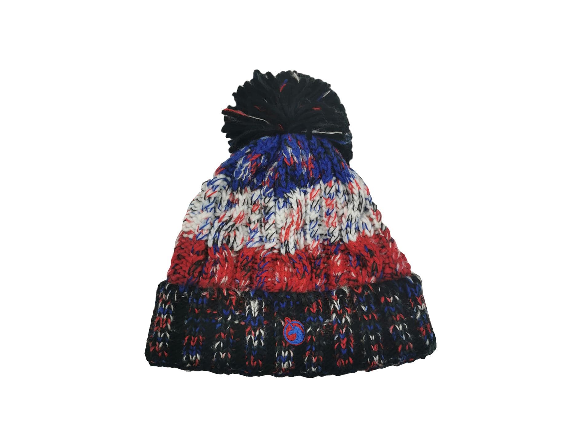 Unicorn Headwear Corkscrew Acrylic Knitted Fleece Lined Pom Pom Ski Beanie Hat