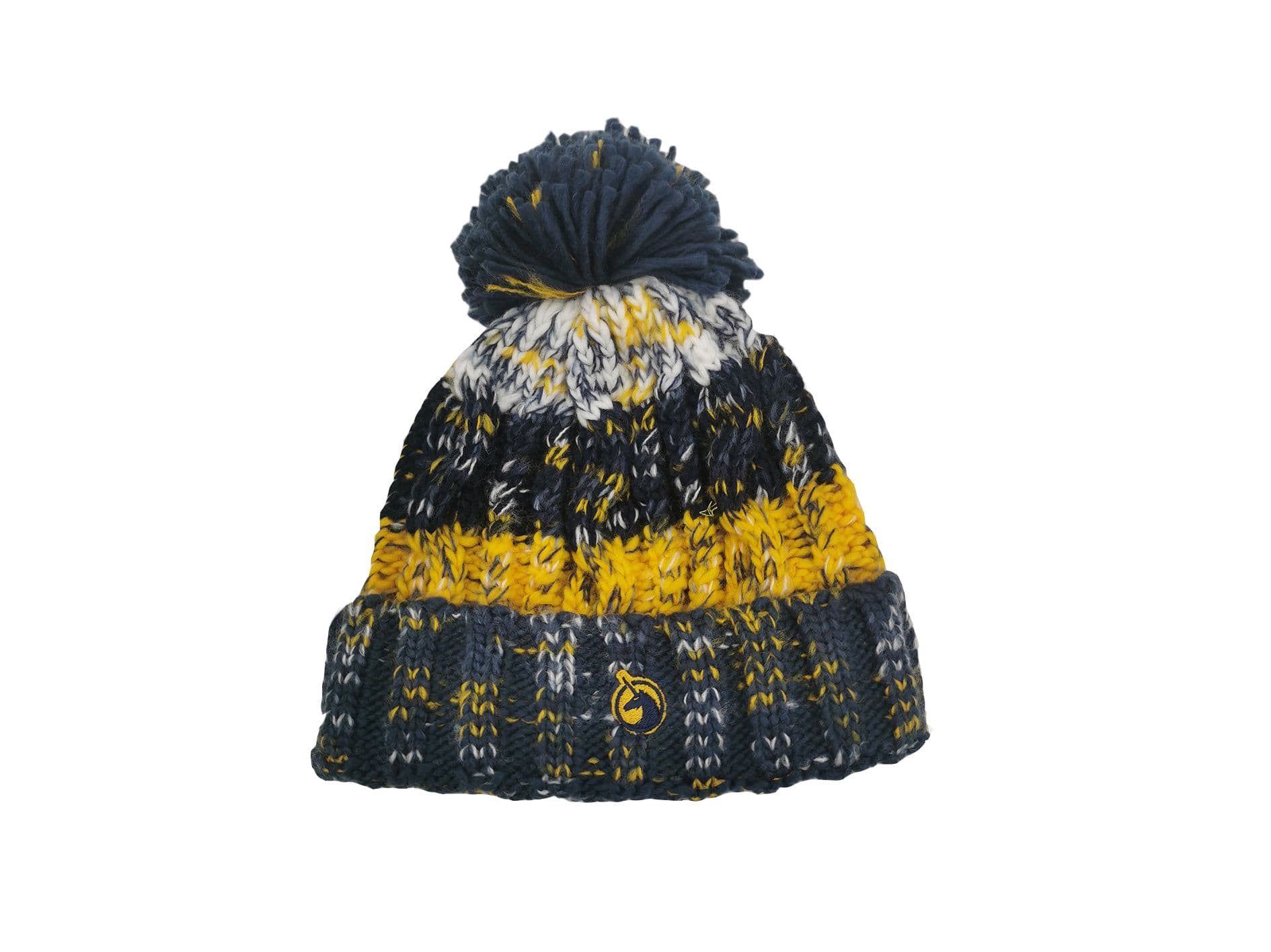 Unicorn Headwear Corkscrew Acrylic Knitted Fleece Lined Pom Pom Ski Beanie Hat